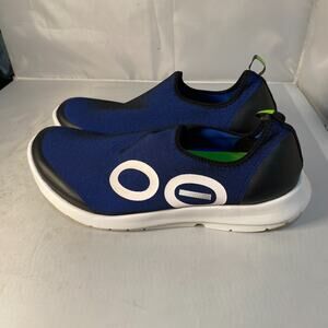 Oofos Oomg Eezee Low Recovery Shoes M13 Blue Slip On Mesh Comfort Sneaker